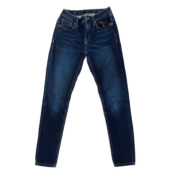 Miss Me M1001635 Super Skinny Womens Jeans 26 26 Dark Wash Blue Stretch Pockets - Picture 2 of 8